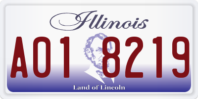 IL license plate A018219