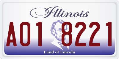 IL license plate A018221
