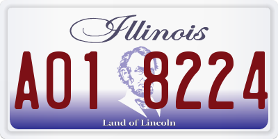 IL license plate A018224
