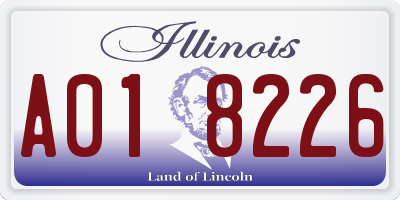 IL license plate A018226