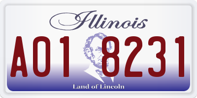 IL license plate A018231