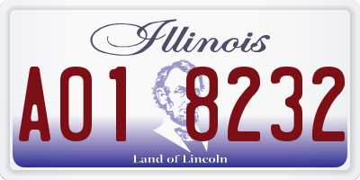 IL license plate A018232
