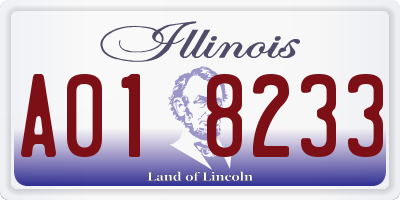 IL license plate A018233