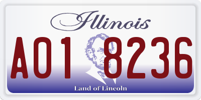 IL license plate A018236