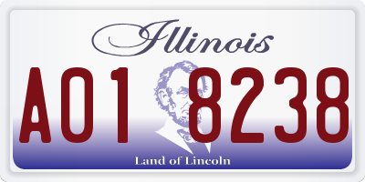 IL license plate A018238