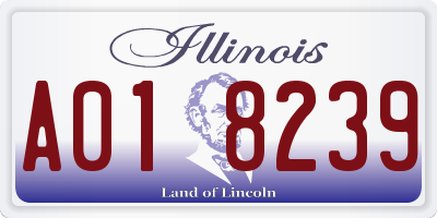IL license plate A018239