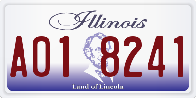 IL license plate A018241