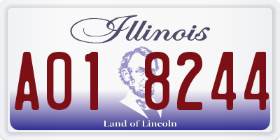 IL license plate A018244