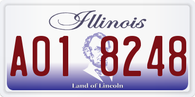 IL license plate A018248