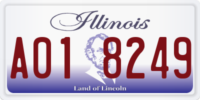IL license plate A018249