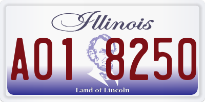 IL license plate A018250