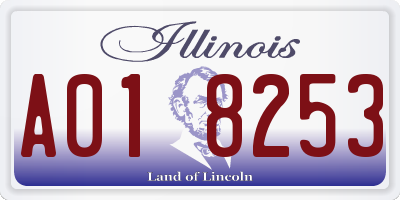 IL license plate A018253