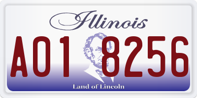 IL license plate A018256