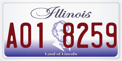 IL license plate A018259