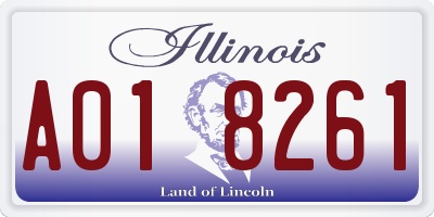 IL license plate A018261