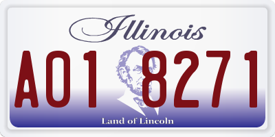 IL license plate A018271