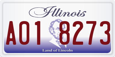 IL license plate A018273