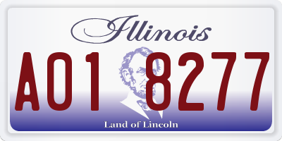 IL license plate A018277