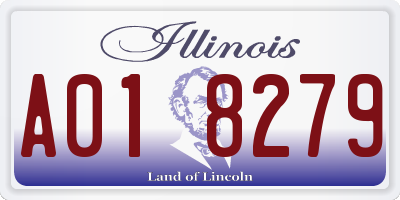 IL license plate A018279