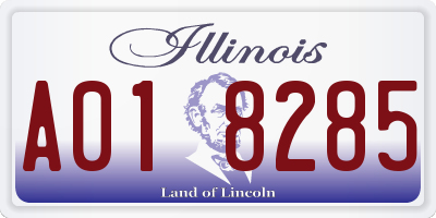 IL license plate A018285