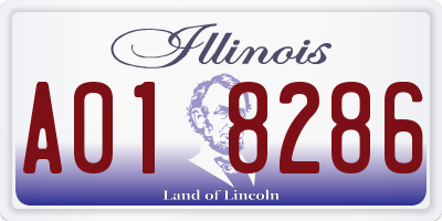 IL license plate A018286