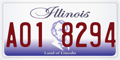 IL license plate A018294