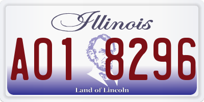 IL license plate A018296
