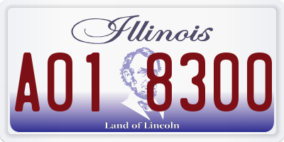 IL license plate A018300