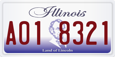 IL license plate A018321