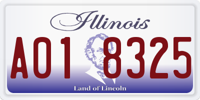 IL license plate A018325