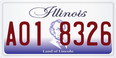 IL license plate A018326