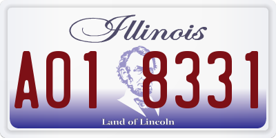 IL license plate A018331