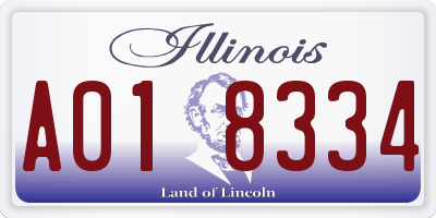 IL license plate A018334