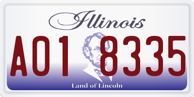 IL license plate A018335