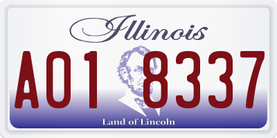 IL license plate A018337