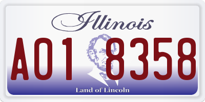 IL license plate A018358