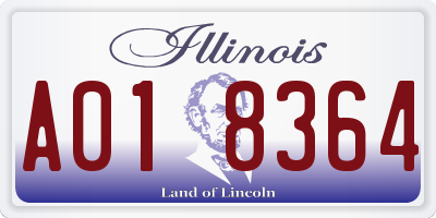 IL license plate A018364