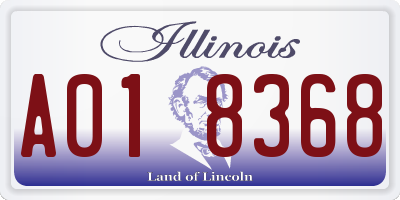 IL license plate A018368