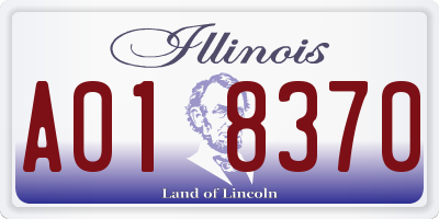 IL license plate A018370