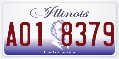 IL license plate A018379
