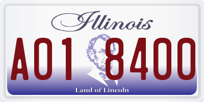 IL license plate A018400