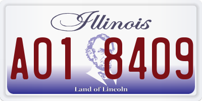 IL license plate A018409