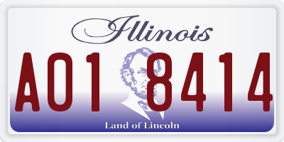IL license plate A018414