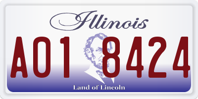 IL license plate A018424