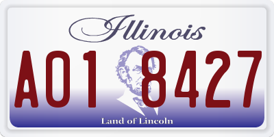 IL license plate A018427