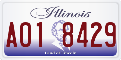 IL license plate A018429