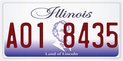 IL license plate A018435