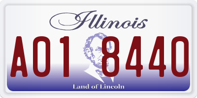 IL license plate A018440