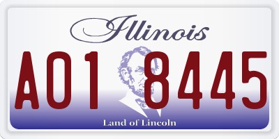 IL license plate A018445