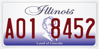 IL license plate A018452